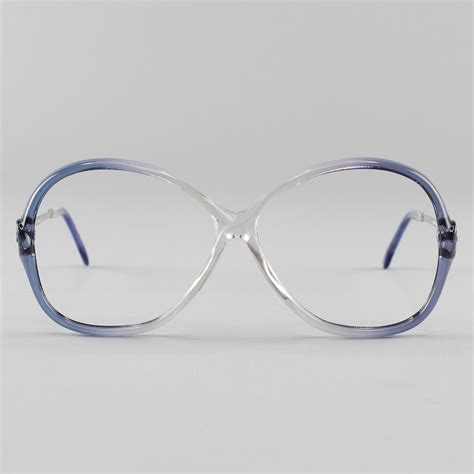 80s Eyeglasses Vintage Glasses Clear Blue Eyeglass Frame Etsy