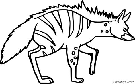 Walking Striped Hyena Coloring Page Free Coloring Pages - Coloring Cool