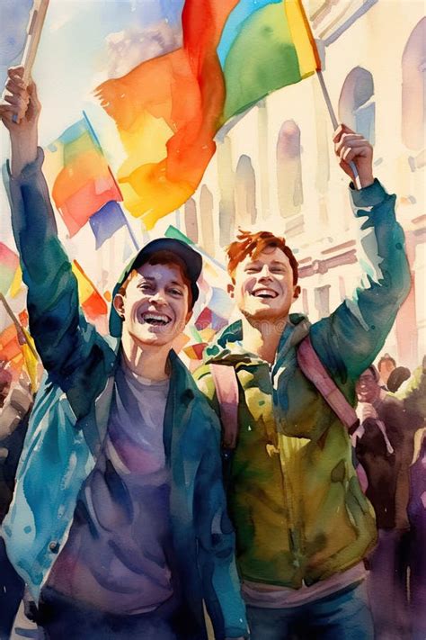 Banderas Gay Y Símbolos De LGBT En Fondo Púrpura Oscuro Stock de ilustración Ilustración de