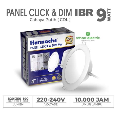 Jual Hannochs Click Dim Watt Downlight Led Panel Tanam Plafon