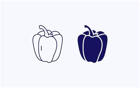 Premium Vector Bell Pepper Vector Illustration Icon