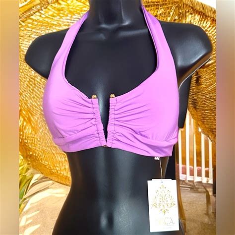 Rebecca Virtue Swim Nwt Becca Swimwear Standard Color Code Vwire Shirred Bikini Top