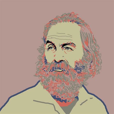 Walt Whitman Portrait Poster Humor Painting By Tony Jeremy Fine Art