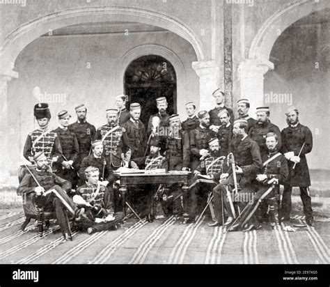 Late 19th century photograph - British Army Regiment, India, 1860's ...