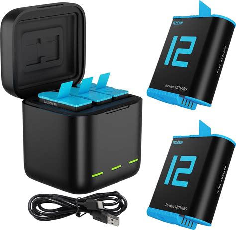 Telesin Triple Charger And Battery Storage Box With Channels Charger