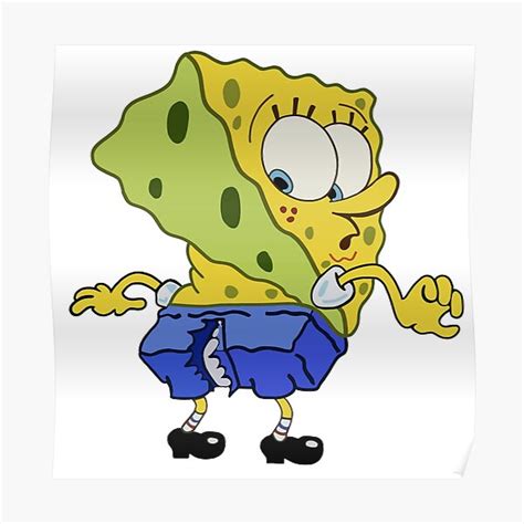 Spongebob Ripped Pants Poster By Lindsayostroff Redbubble