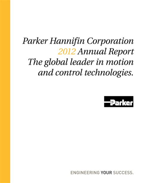 Parker Hannifin 2012 Annual Report Pdf