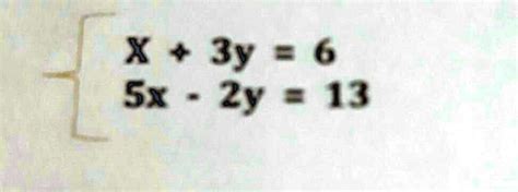 SOLVED resuelve el siguiente sistema de ecuaciones por el método de