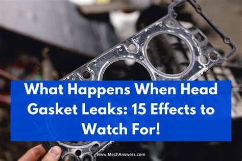 What Happens When Head Gasket Leaks 15 Signs And Diagnosis