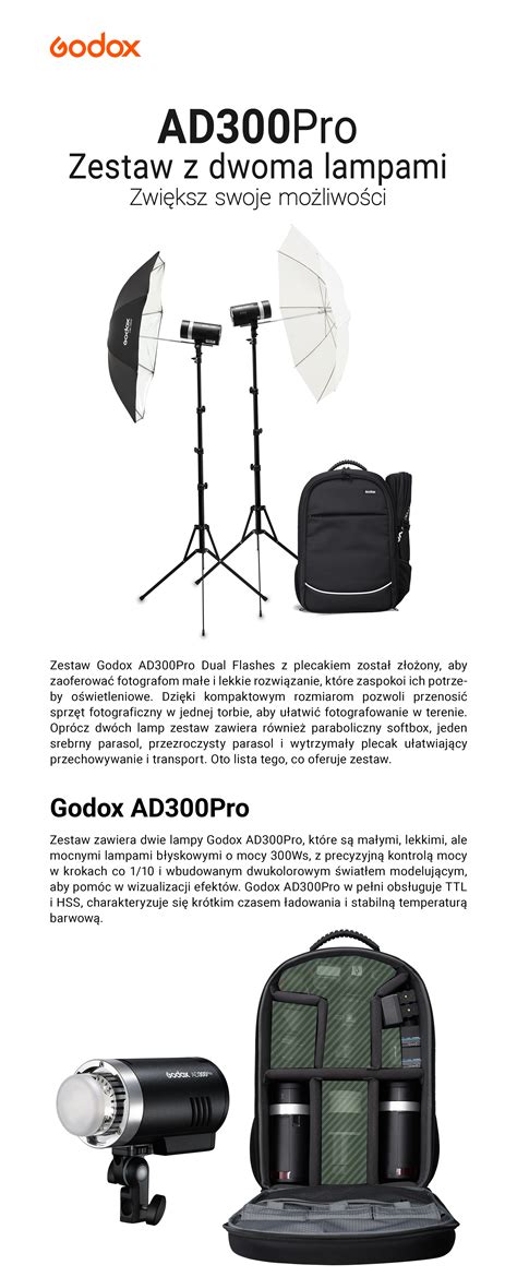 Zestaw Godox AD300Pro (2x AD300Pro) - Godox - studio photography ...