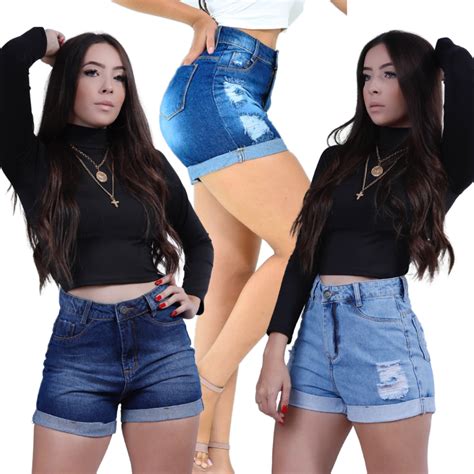 Comendo De Short - Short mom Jeans Feminino Bermuda Feminina Shortinho Curto Blogueira ...