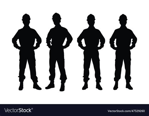 Engineer boys silhouette collection male Vector Image