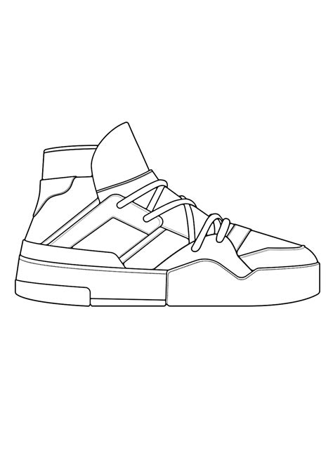 Sneaker Coloring Picture Free Printable Coloring Pages