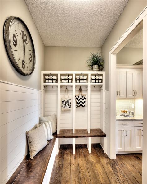 Pin On Ideas For House Mudroom Decor Modern Farmhouse Mudroom Built