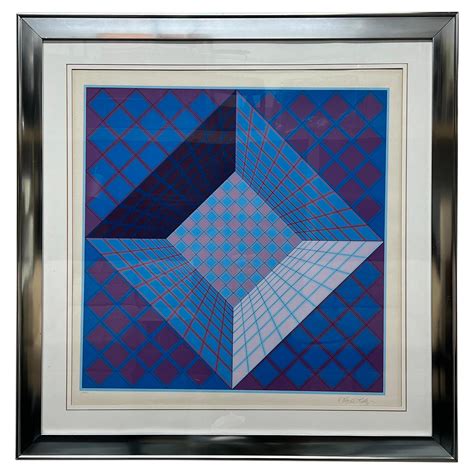 Victor Vasarely Op Art Screenprint Signed For Sale At 1stdibs