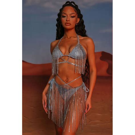 Wholesale Shining Sexy Rhinestone Body Chain Harness Lingerie Bikini Dress Jewelry Women Bling