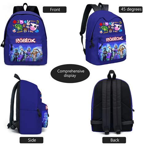 Roblox Backpack And Lunch Case,Spot New Cartoon Game Roblox Primary And
