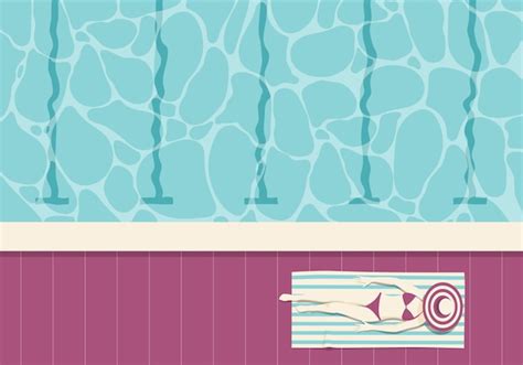 Vue A Rienne D Une Femme Portant Un Bikini Reposant Sur Le Bord D Une Piscine Dans Un Complexe