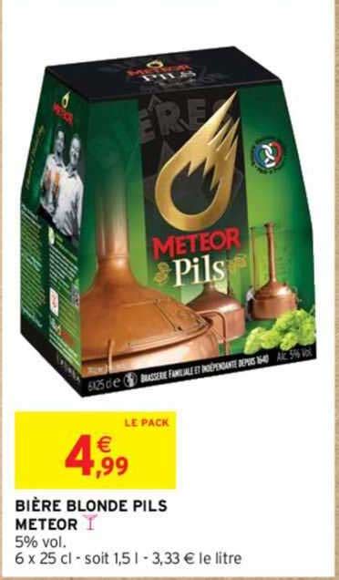 Promo Bi Re Blonde Pils Meteor Chez Intermarch Icatalogue Fr