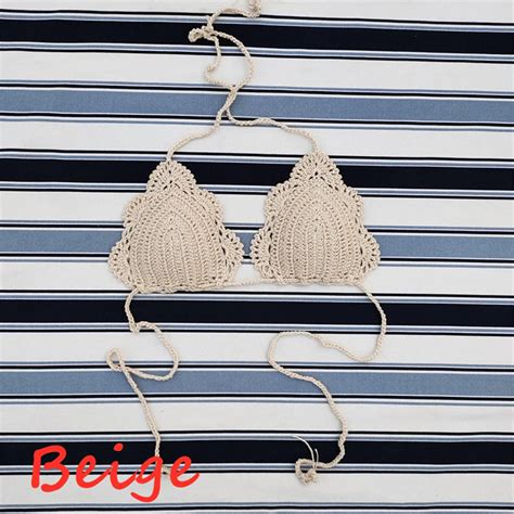 Brazilian Hollow Crochet Boho Beach Romance Women Sexy Bikini Swimwear Sunbath Top Beach Buy