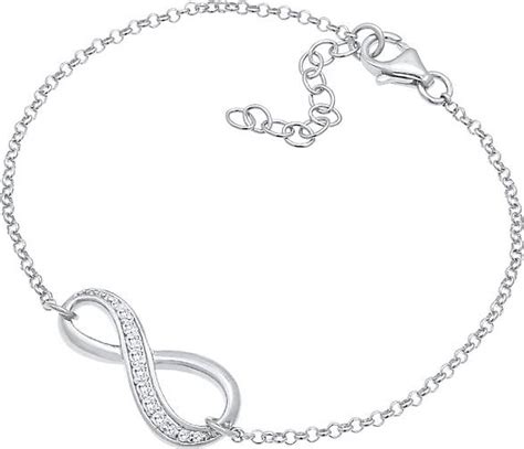 Elli Armband Infinity Symbol Zirkonia Kristall Silber In Silber