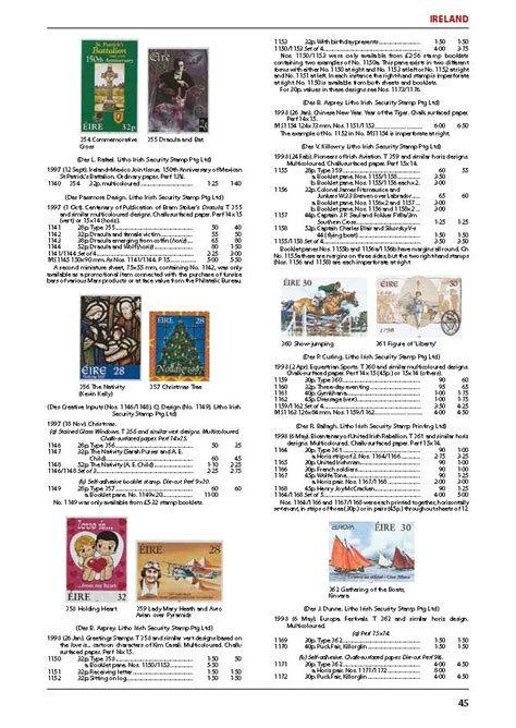 Ireland Stamp Catalogue 8th Edition Stanley Gibbons