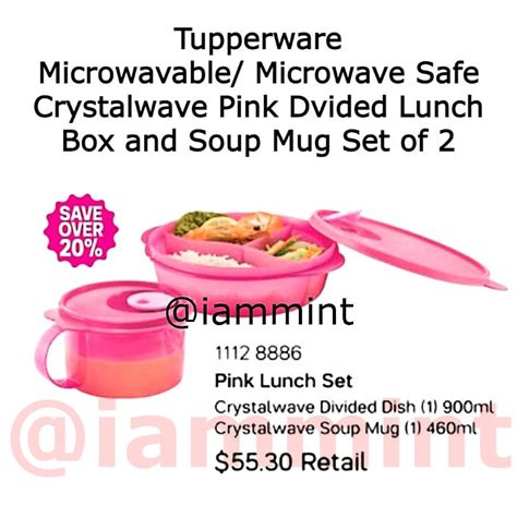 Tupperware Microwavable Microwave Safe Crystalwave Ml Divided