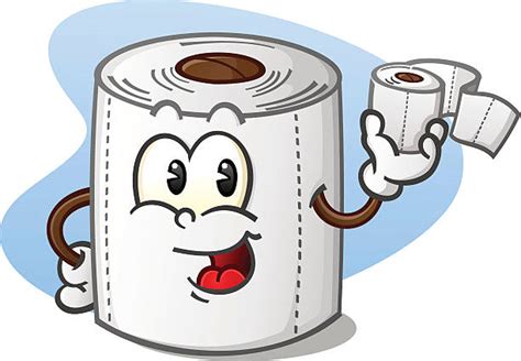 Happy Toilet Paper Cartoon Character Illustrations, Royalty-Free Vector ...