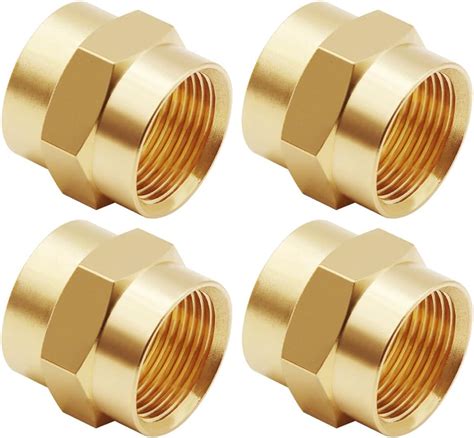 Amazon Uenede 4PCS 3 4 Inch NPT Brass Hex Nipple Coupling 3 4 NPT