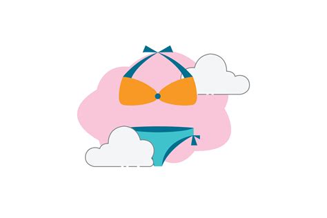 Beach Bikini Cloud Icon Graphic By Raysaozora Creative Fabrica