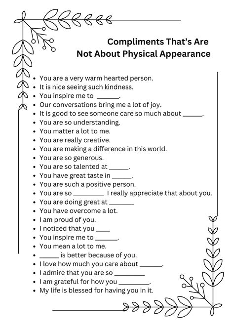 Compliments That Are Not About Appearance - Peaceable Thoughts