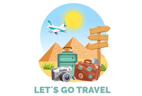 Travelling Vacation Design Illustration Graphic By Kanamizu Studio