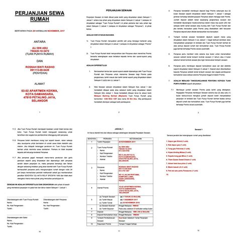 Copy And Paste Contoh Surat Perjanjian Sewa Rumah 2023