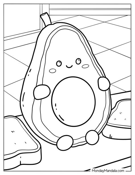 25 Avocado Coloring Pages (Free PDF Printables)