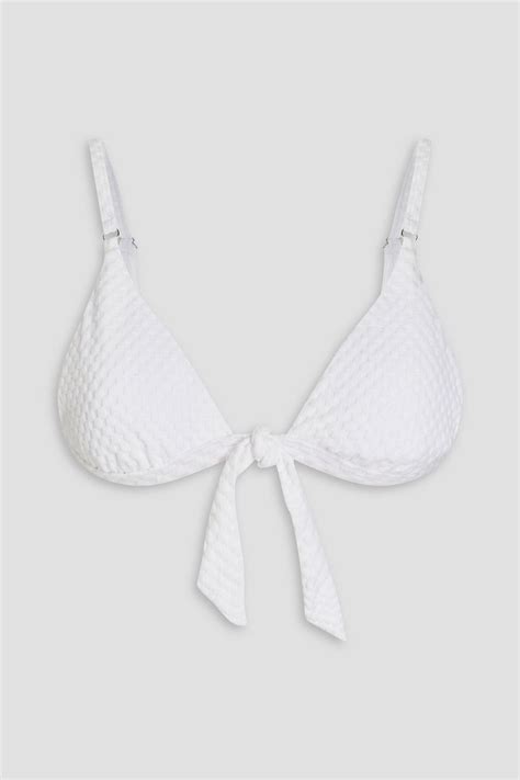 SEAFOLLY Riviera stretch piqué triangle bikini top THE OUTNET