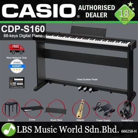 Casio CDP-S160 88 Keys Digital Piano Full Set with CS-470P Stand with ...