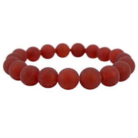 Carnelian Frosted 8mm Stretch Bracelet The Zen Shop