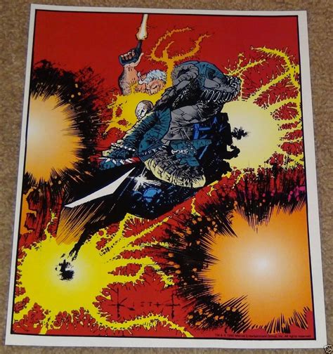 Ghost Rider Cable Poster Sam Kieth Uncanny X Men X Force Marvel Comics