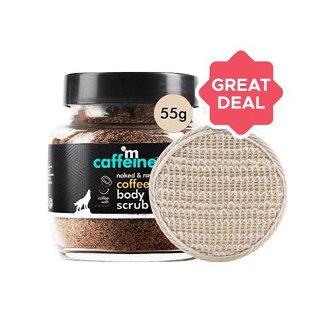 MCaffeine Naked Raw Coffee Body Scrub Natural Loofah Combo Price