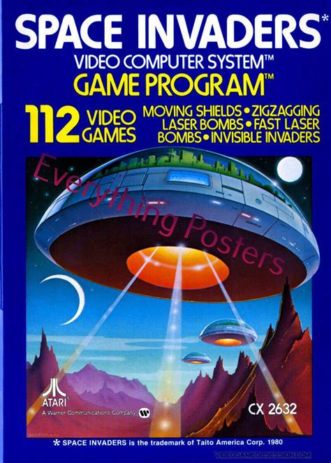 Atari 2600 Space Invaders Box Art Wall Art Etsy