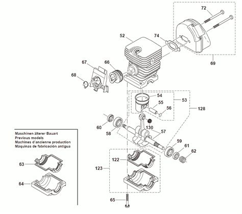 Schemat Pilarka spalinowa MAKITA DCS4610 - części zamienne, serwis ...
