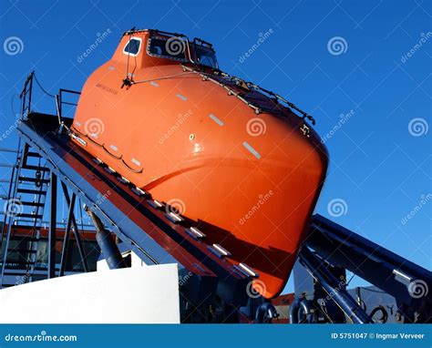 Orange Lifeboat Stock Image Image Of Preserver Brave 5751047