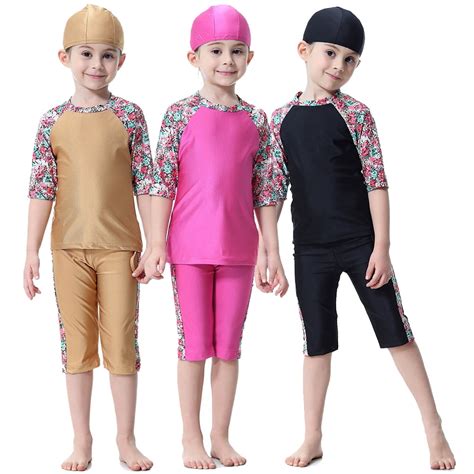 Ytdscs Toddler Kids 3pcs Pullover Swimsuits Set For Girls Upf 50 Rash