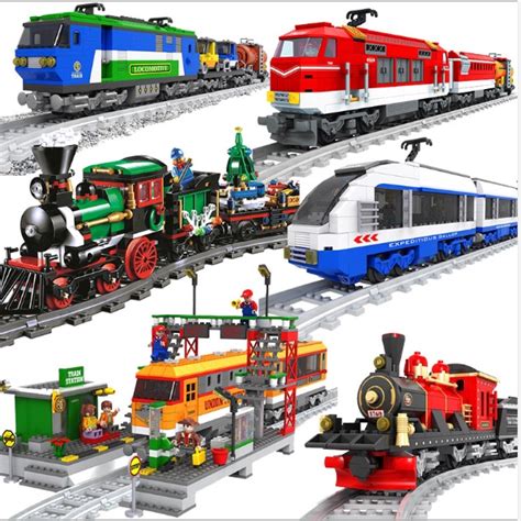 Compatible with Lego City Series Train Station Tracks Games Building ...