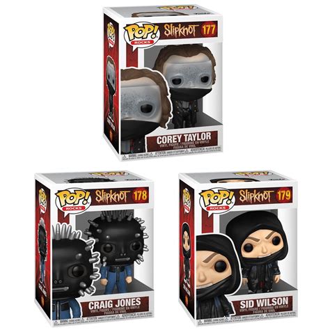 Funko Pop Rocks Slipknot Vinyl Figures Set Of 3 Corey Sid