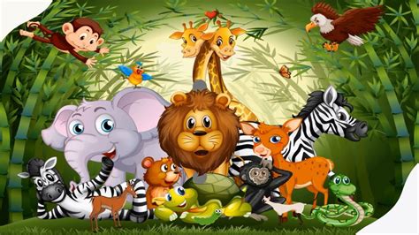 كرتون حيوانات الغابة Cartoon jungle animals - YouTube