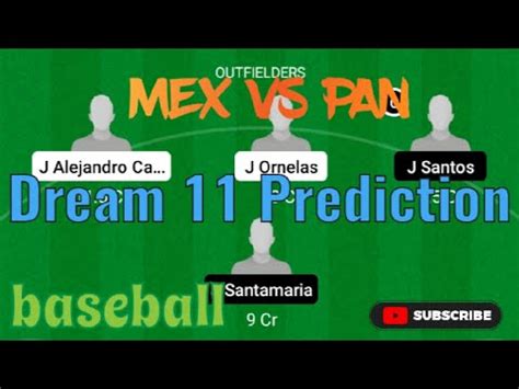 MEX VS PAN Baseball Dream 11 Prediction PAN VS MEX Dream 11 Team