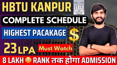 HBTU Kanpur Complete Admission Process 2024 HBTU Cut Off Fees