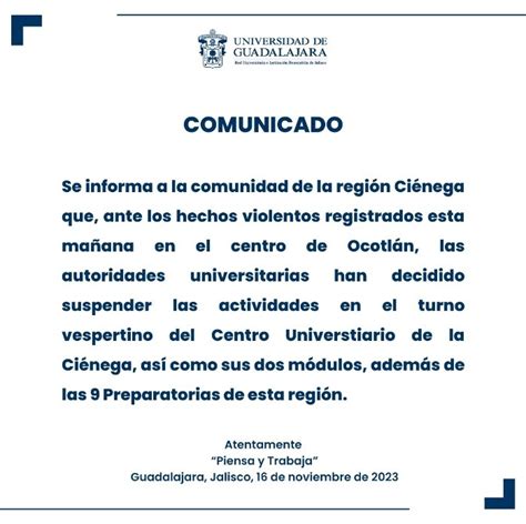 Ocotlán UdeG suspende clases tras enfrentamiento entre hombres armados