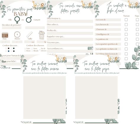 Gebetter Carte Pronostic Baby Shower Fran Ais Jeu Naissance Gender